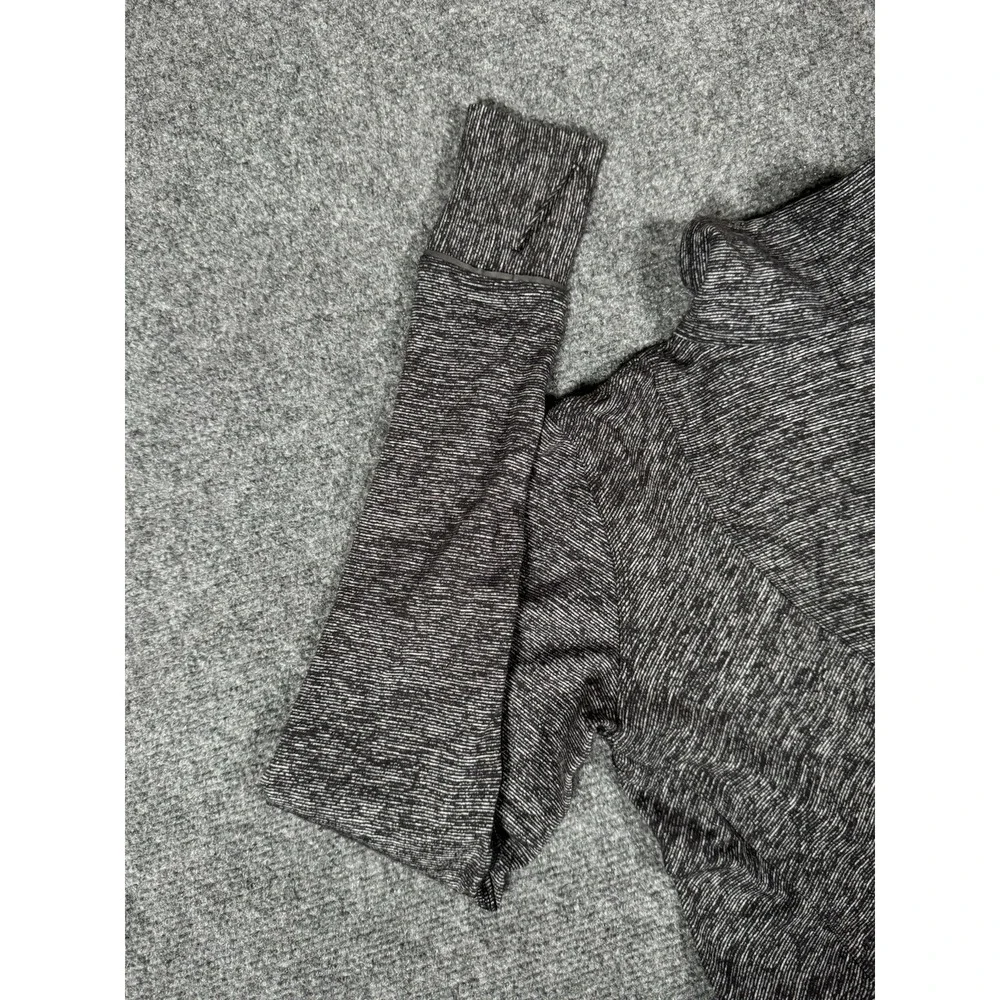 Lululemon Extra Mile 1/2 Zip Womens Size 2 Heathered Gray Yoga Gym‎ Running
